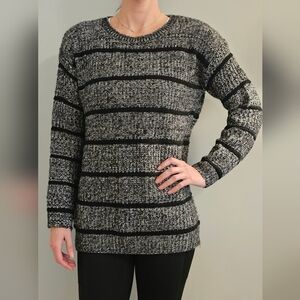 Woman's Black and White Sweater By F&M.